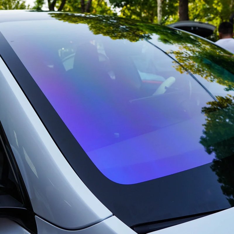 High Quality PET Chameleon Car Window Nano Ceramic Film VLT 80% Purple Chameleon Windscreen Solar Windows Tint Film
