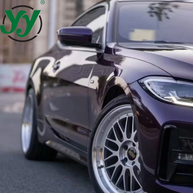 High Glossy Metallic Midnight Purple Adhesive Vinyl for Car Wrap Vinyl Decals for Vehicle Car Film Cover Sticker