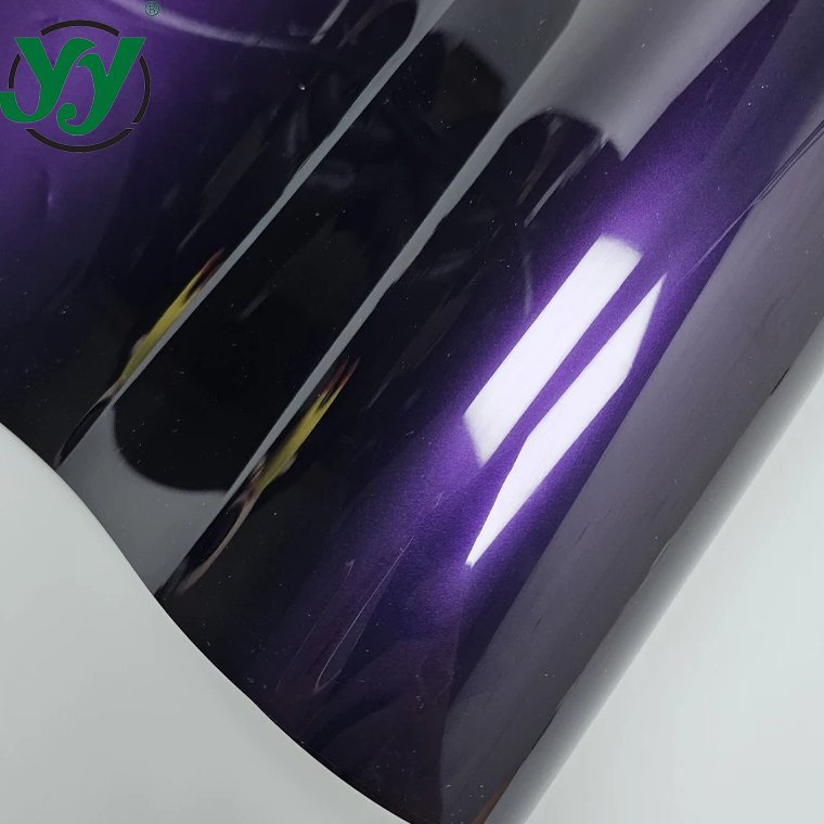 High Glossy Metallic Midnight Purple Adhesive Vinyl for Car Wrap Vinyl Decals for Vehicle Car Film Cover Sticker