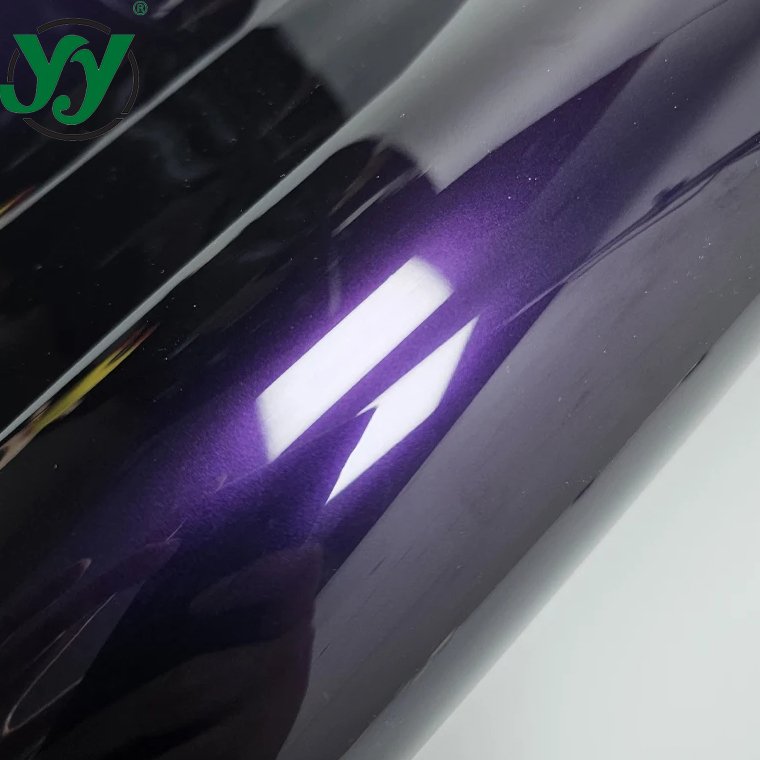 High Glossy Metallic Midnight Purple Adhesive Vinyl for Car Wrap Vinyl Decals for Vehicle Car Film Cover Sticker