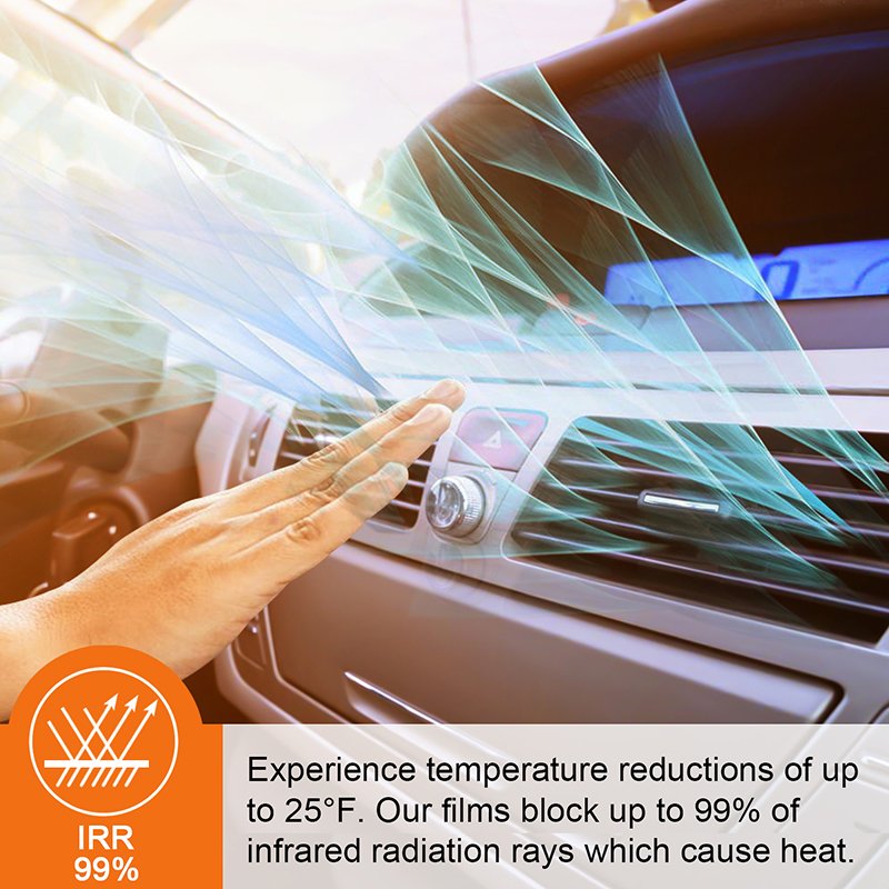 tinted car uv window film car window film heat insulation polarized nano ceramic car window tint film solar uv rejection
