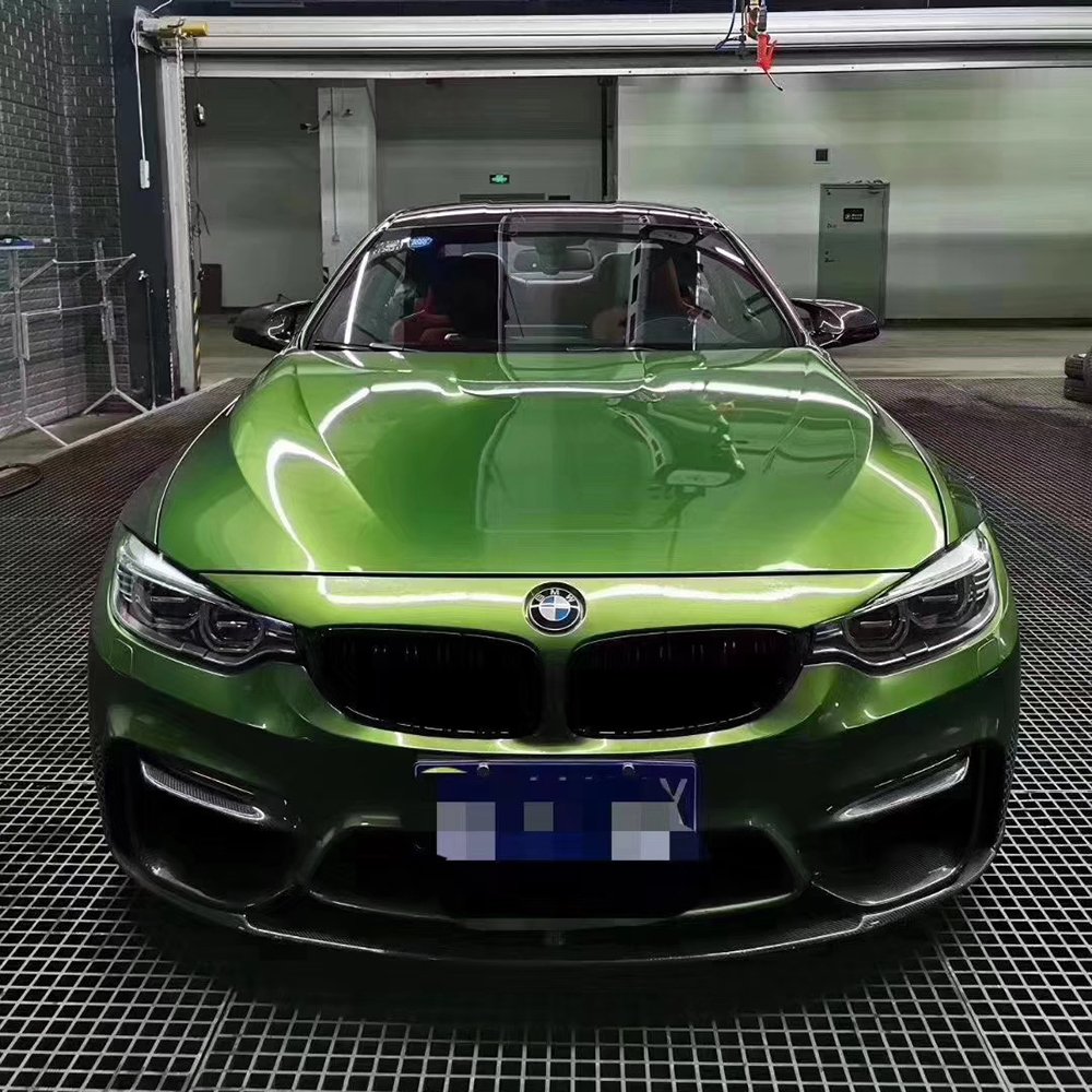 WRAPMASTER 1.52*18m Mamba Green super glossy metallic vehicle car vinyl wrap colors wraps