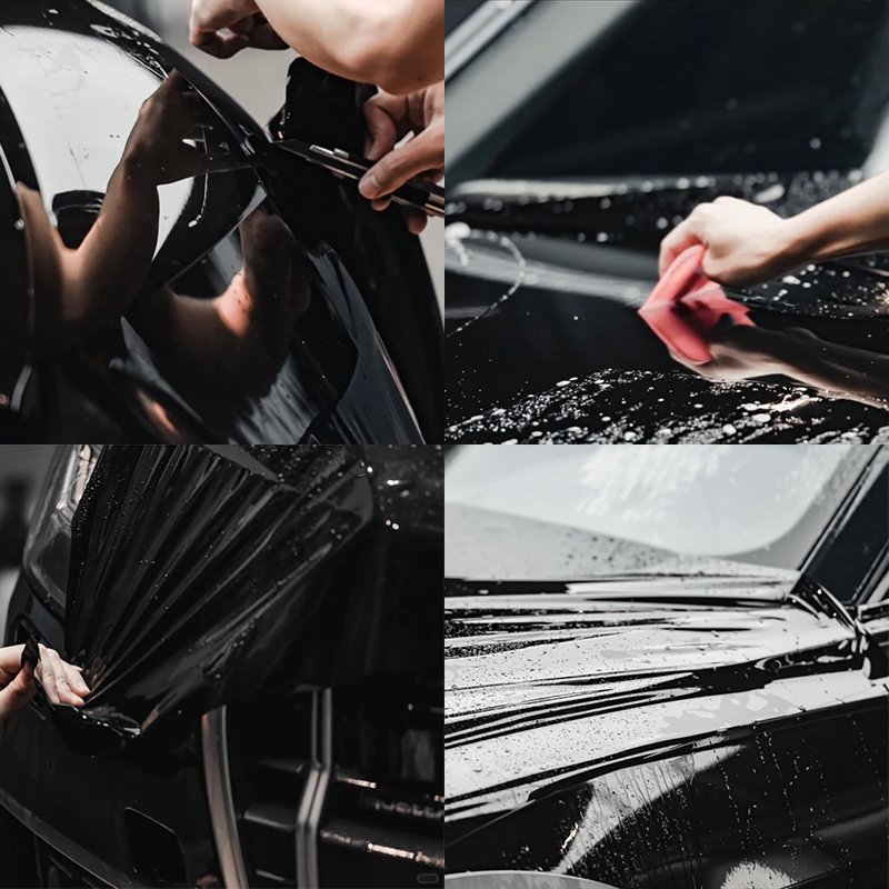 For Tesla Cybertruck 2024 TPU full car custom anti-scratch film pre-cut protective matte black film