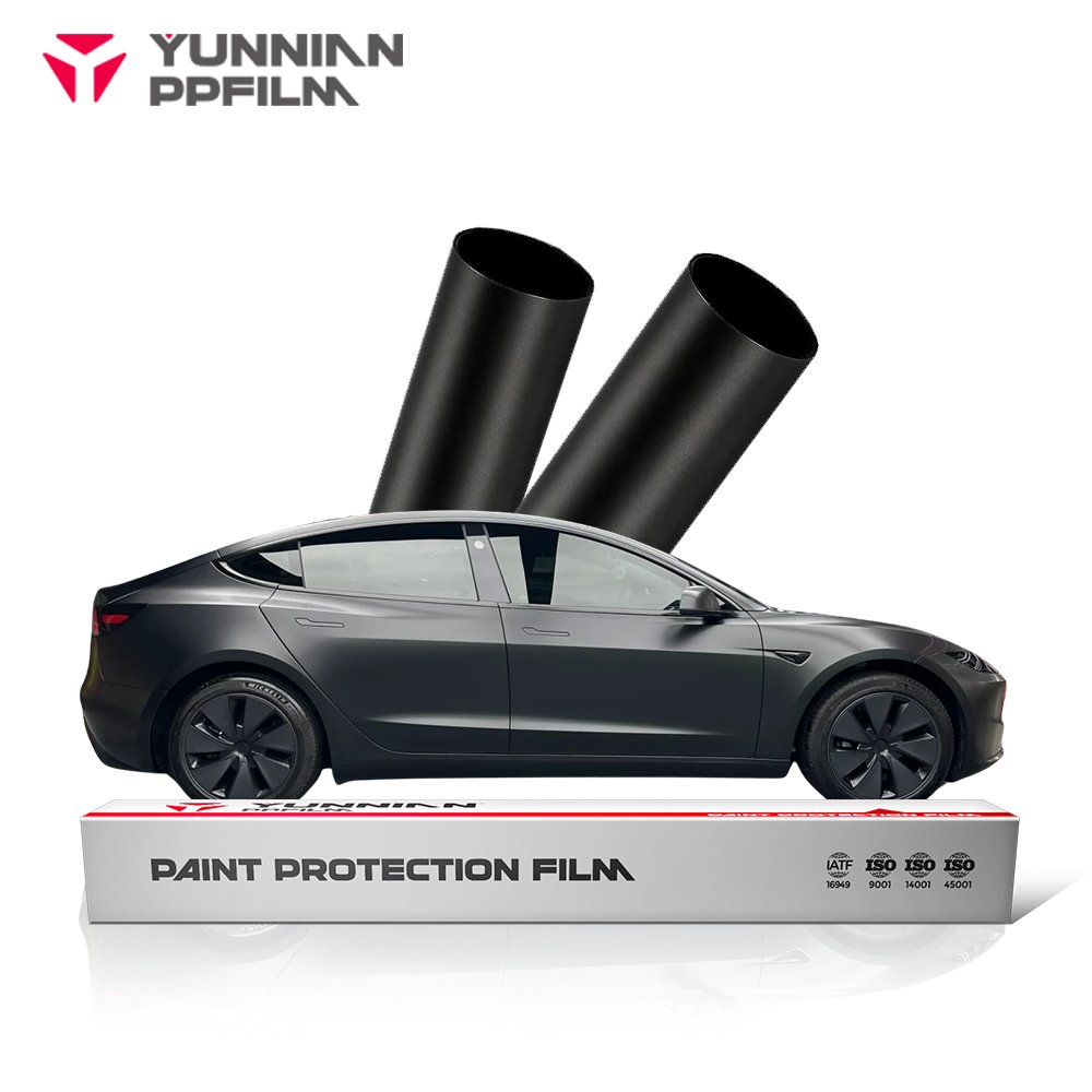 OEM Satin Black TPU Paint Protection Film Car Body Heat Repair Wrapping With Matte Finish Satin Matte Black Can Covering Cashew