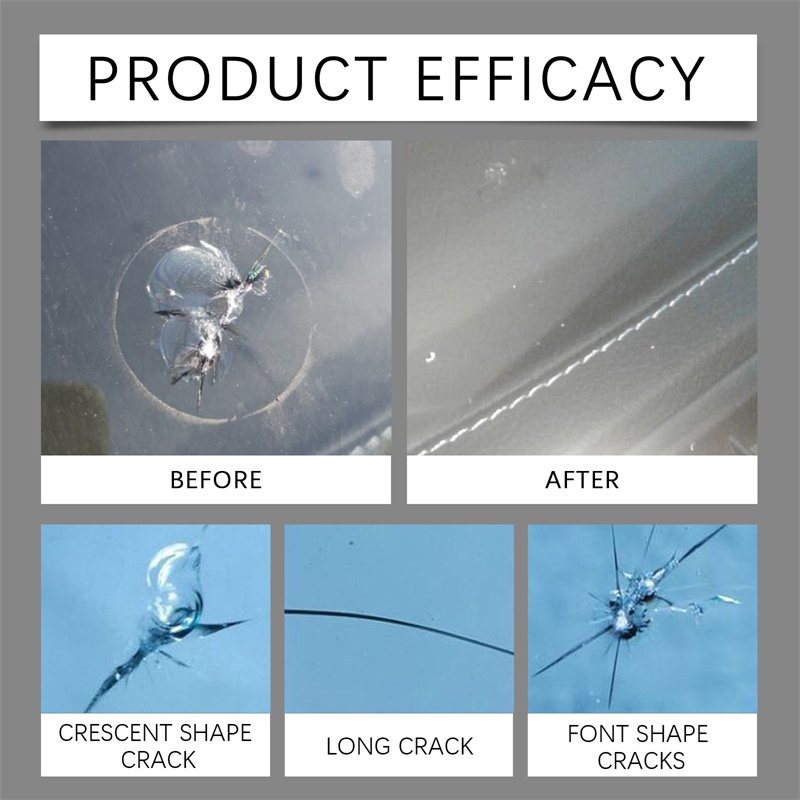 Rayhong car glass repair fluid bull eye moon crescent crack scratch treatment windshield repair kits car window glass repair