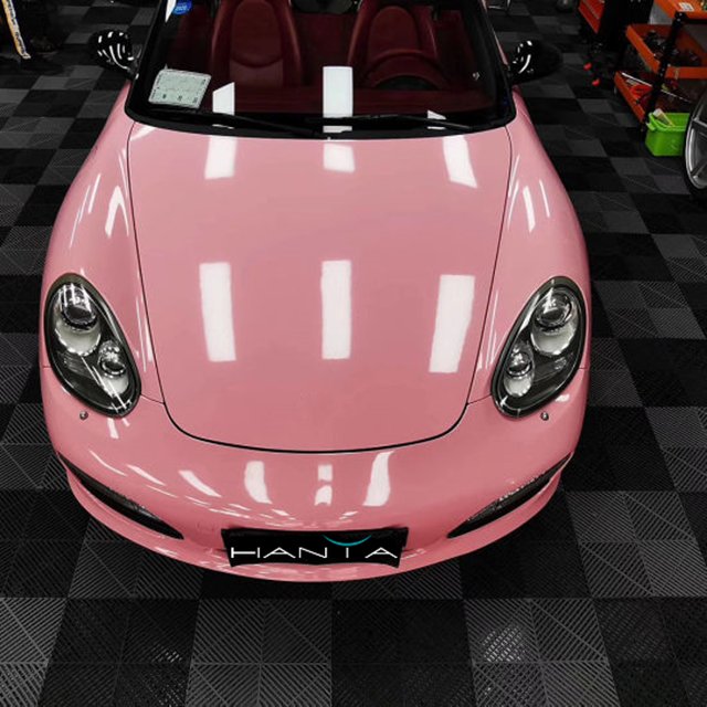 car film vinyl wrap 1.52*17 M Glossy Pink Air Bubble Free Car Wrap Film Adhesive Vinyl