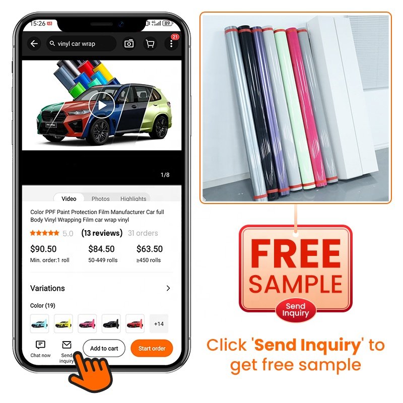 Auto wrapping films Removable Glue High Quality Car Wrap Film protective car vinyl