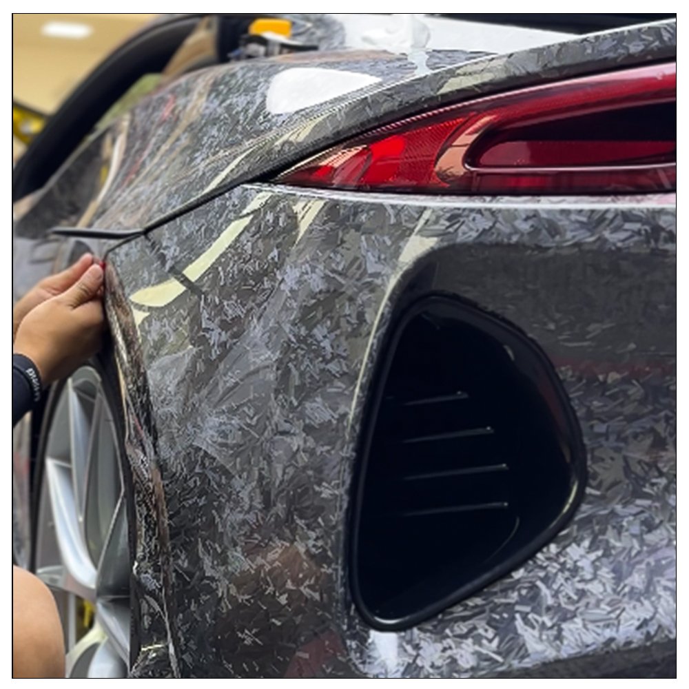 CARLAS Car Films TPU PPF Black Car Wrapping Car Paint Protection Carbon Fiber Forged Carbon Film 5D