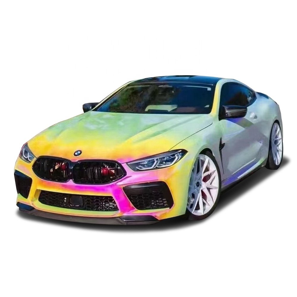 Chameleon Reflective Vinyl Car Wrap PET Chrome Hot Teal Pink Bubble-Free Film for Premium Custom Vehicle Wrapping