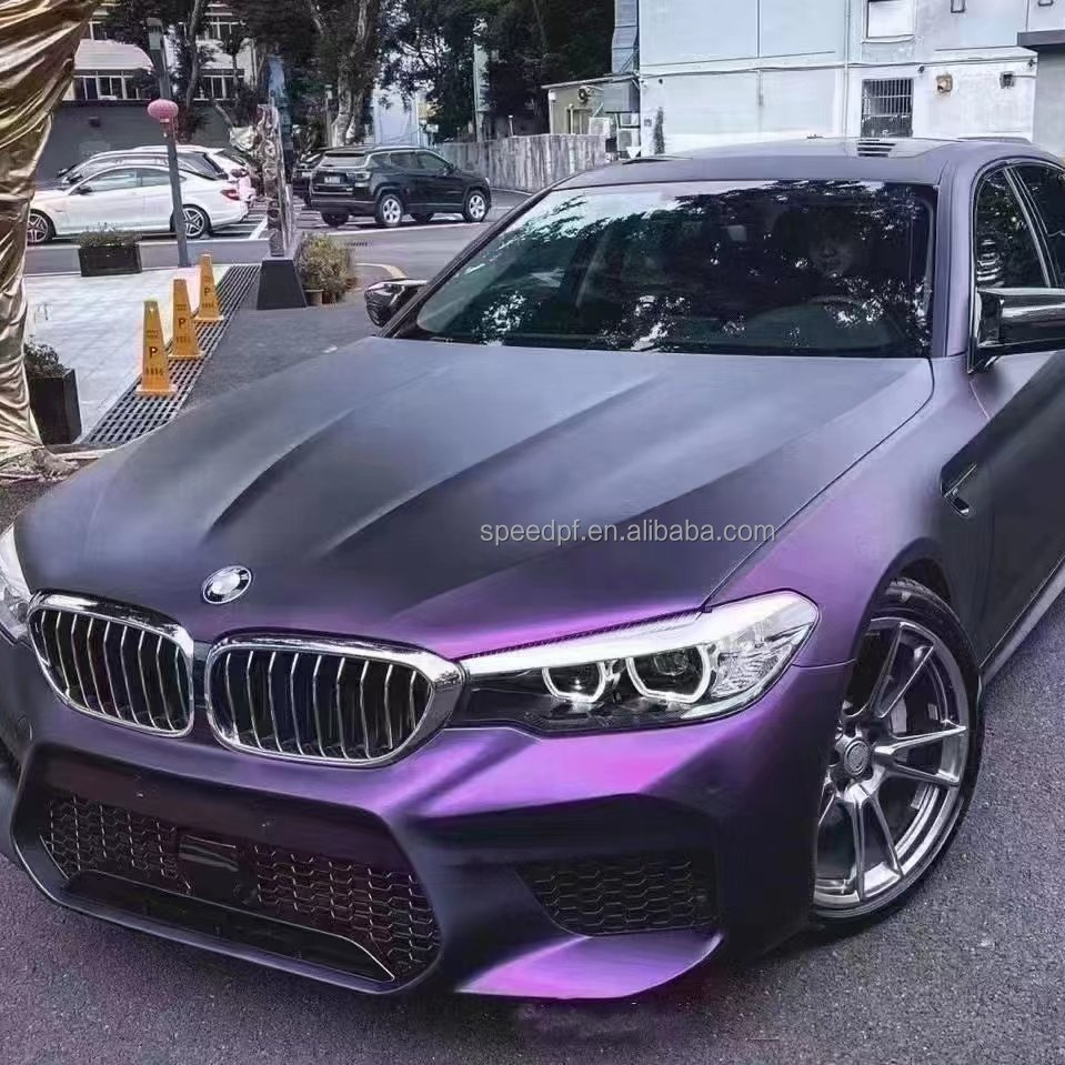New Mysterious Black Pinot Noir Purple Satin Matte metallic Vinyl Wrap Car Films