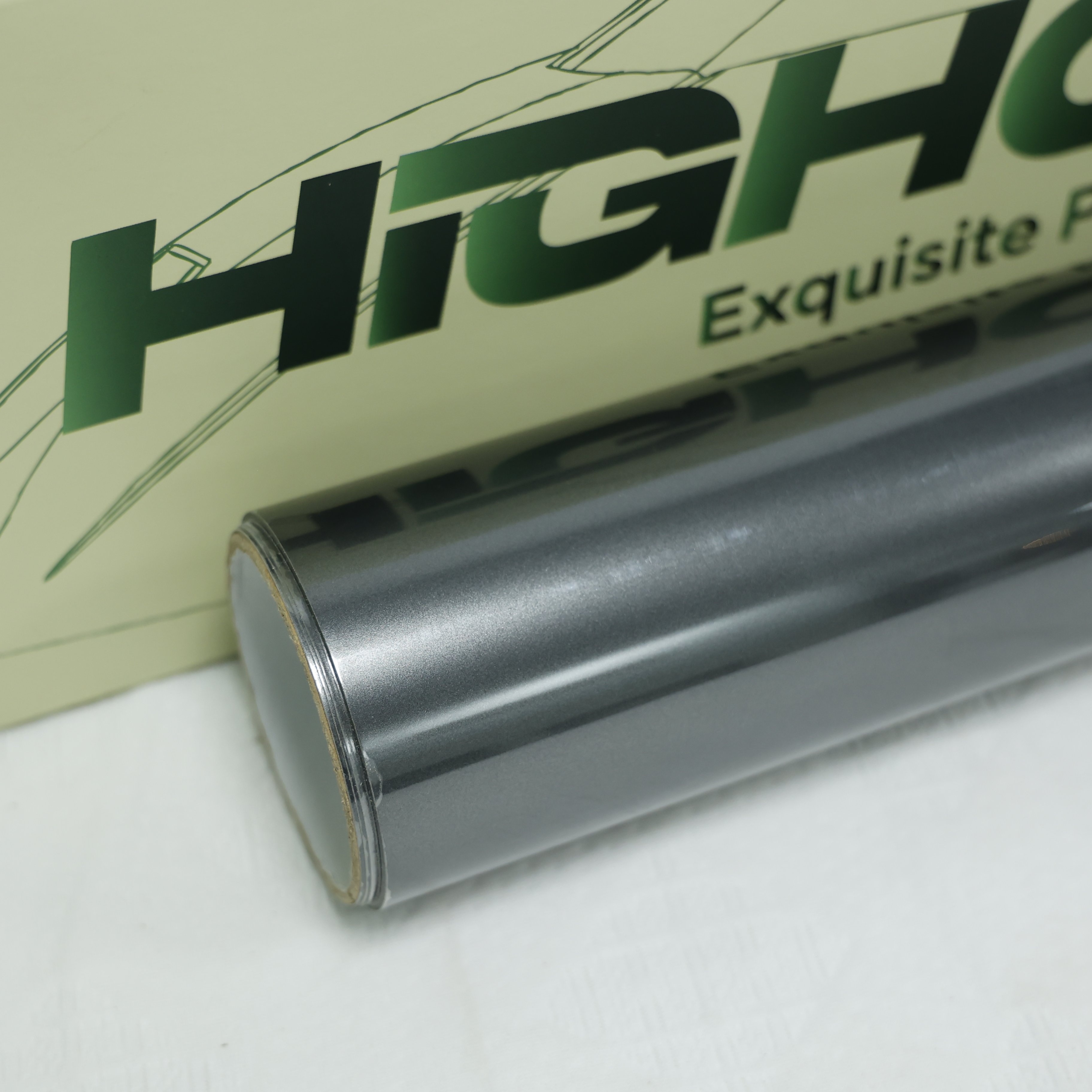 High Quality 6.5mil PVC Car Wrap Film Metallic tungsten steel Self-Healing Glossy Anti-Scratches Full Tint Color Car Films