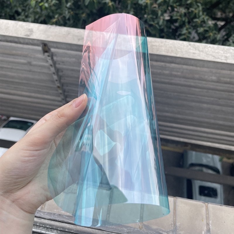 Red Purple 7099 Sunset Burning Sky Chameleon Tint Film for Car Window Pink 70% Nano Ceramic Solar Color Red Blue Chameleon Tint