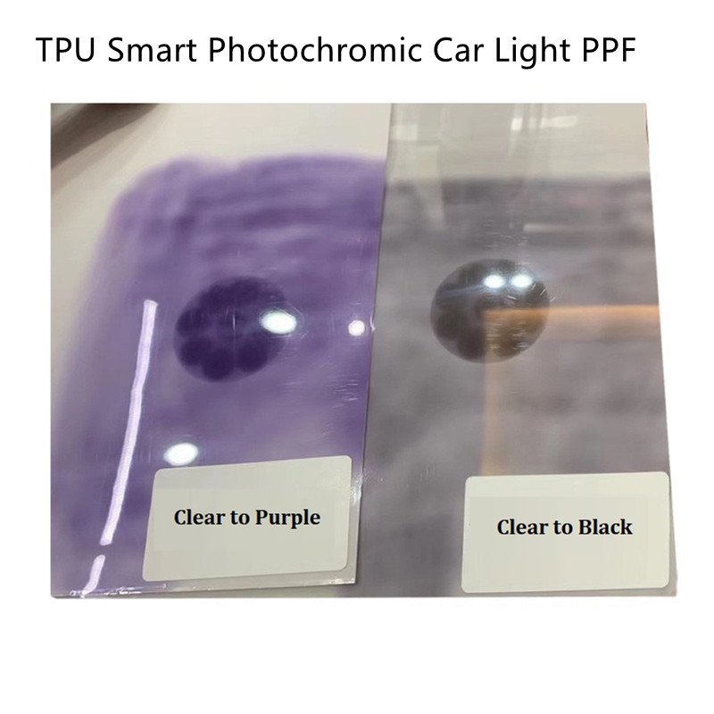 Photochromic headlight film 30cm*1m high quality TPU photochromic car styling car sticker headlight tinting film