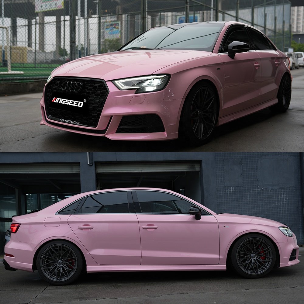 Rouge pink glitter diamond vinyl car wrap full roll car wrapping film wrap vinyl body luxury brand vinyl wrap for vehicle