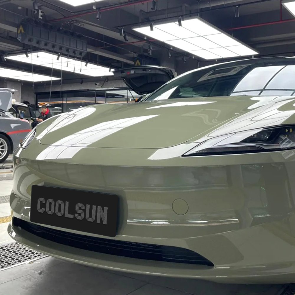 Neway Gloss Car Films Khaki Grey Color For Full Vehicle Body Wrapping