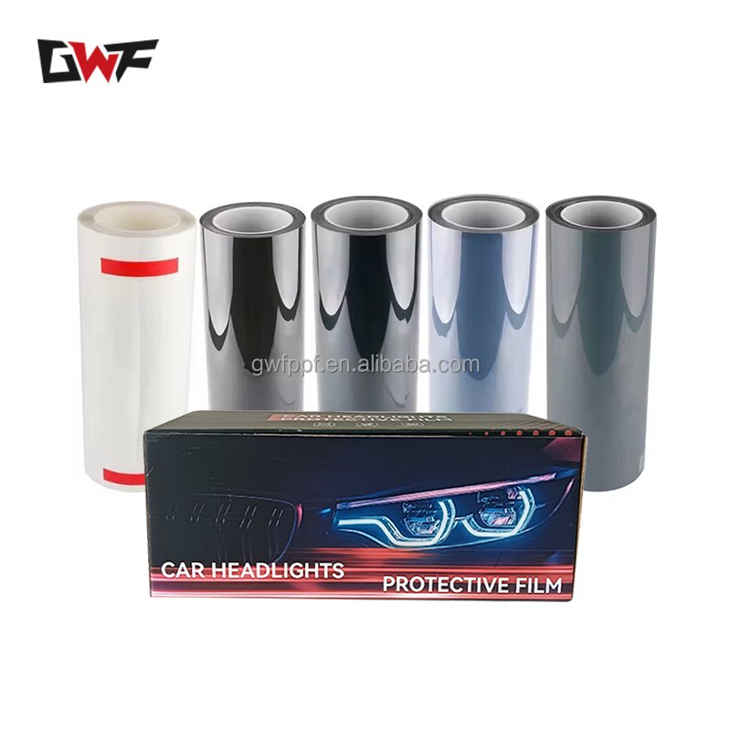 High Clear Vision 30cm tph tpu car headlight film self healing scratch proof uv rays color changing photochromic headlight film