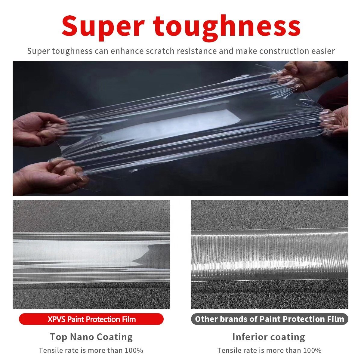 XPVS 8.5mil car paint protection film quality tpu ppf stickers self-healing transparent tpu ppf car film 1.52*15m ppf tpu paint