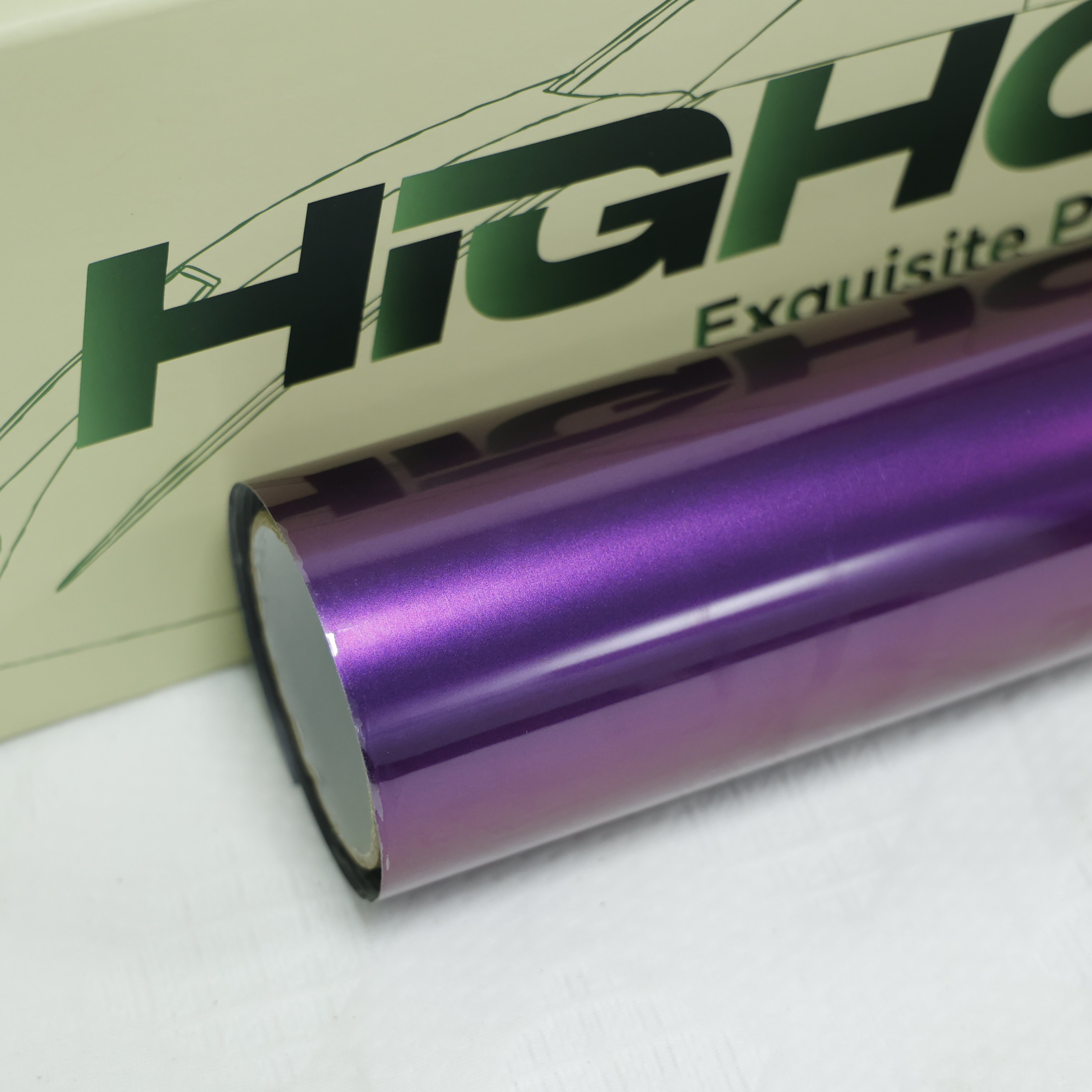 Self-healing Glossy HIGHCOOL Anti Scratches 6.5mil PVC Car Wrap Film metallic grape purple Full Tint Color Changing Car Film