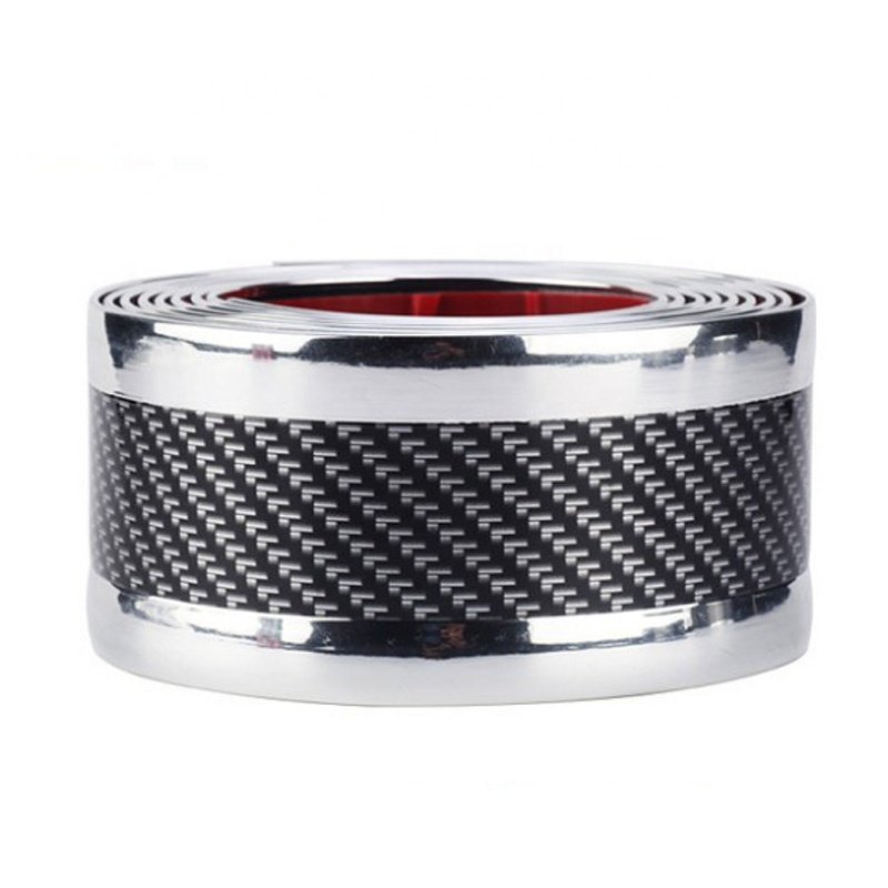 Auto Bumper Strip Car Sticker Carbon Fiber Film High Glossy Wrap Film Anti-collision Door Sill Protector Car Styling Accessories