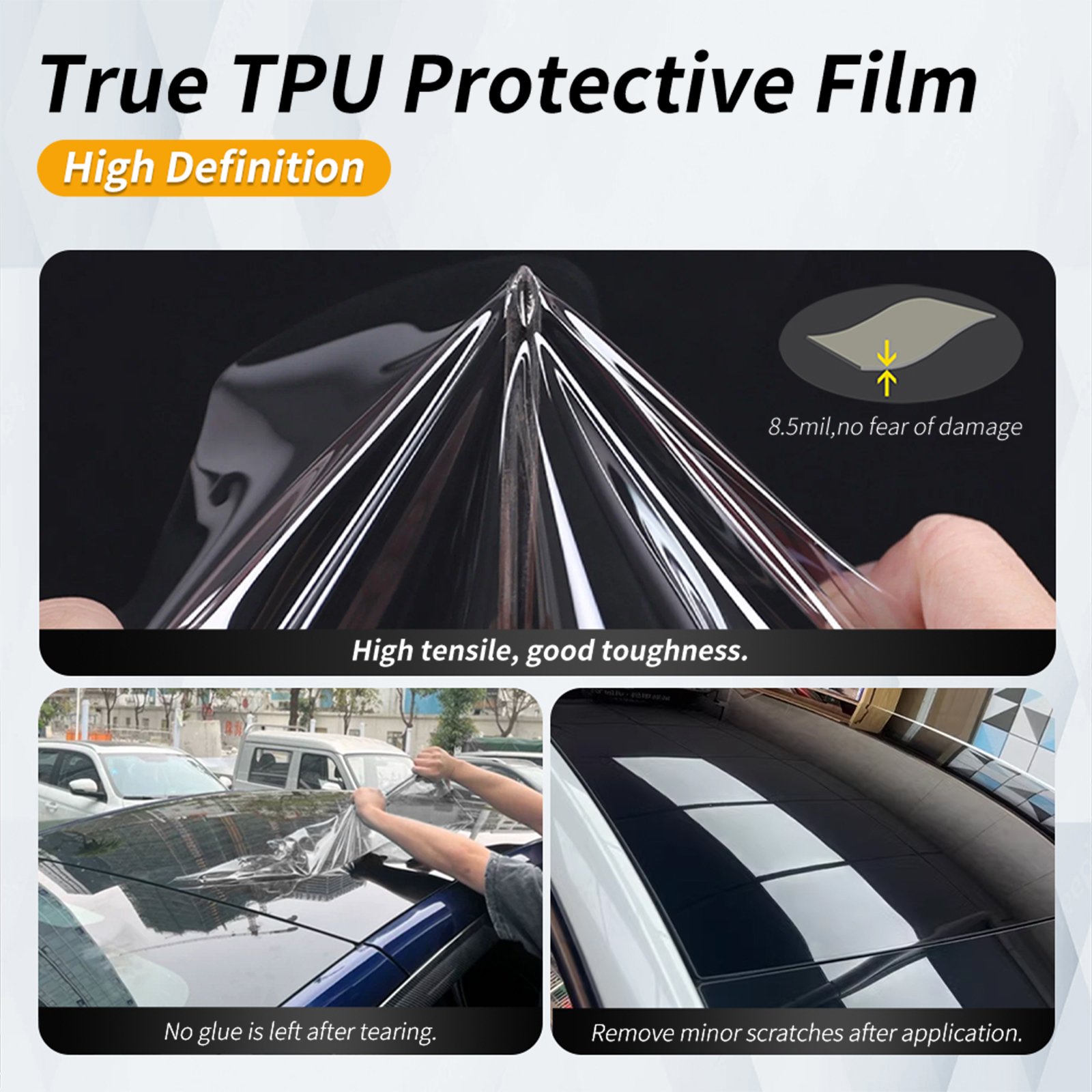 Factory Quality 99% UV Rejection TPU Car Film Sunroof Window Film For BMW 5 Series G60 M Sport Edition 2024+
