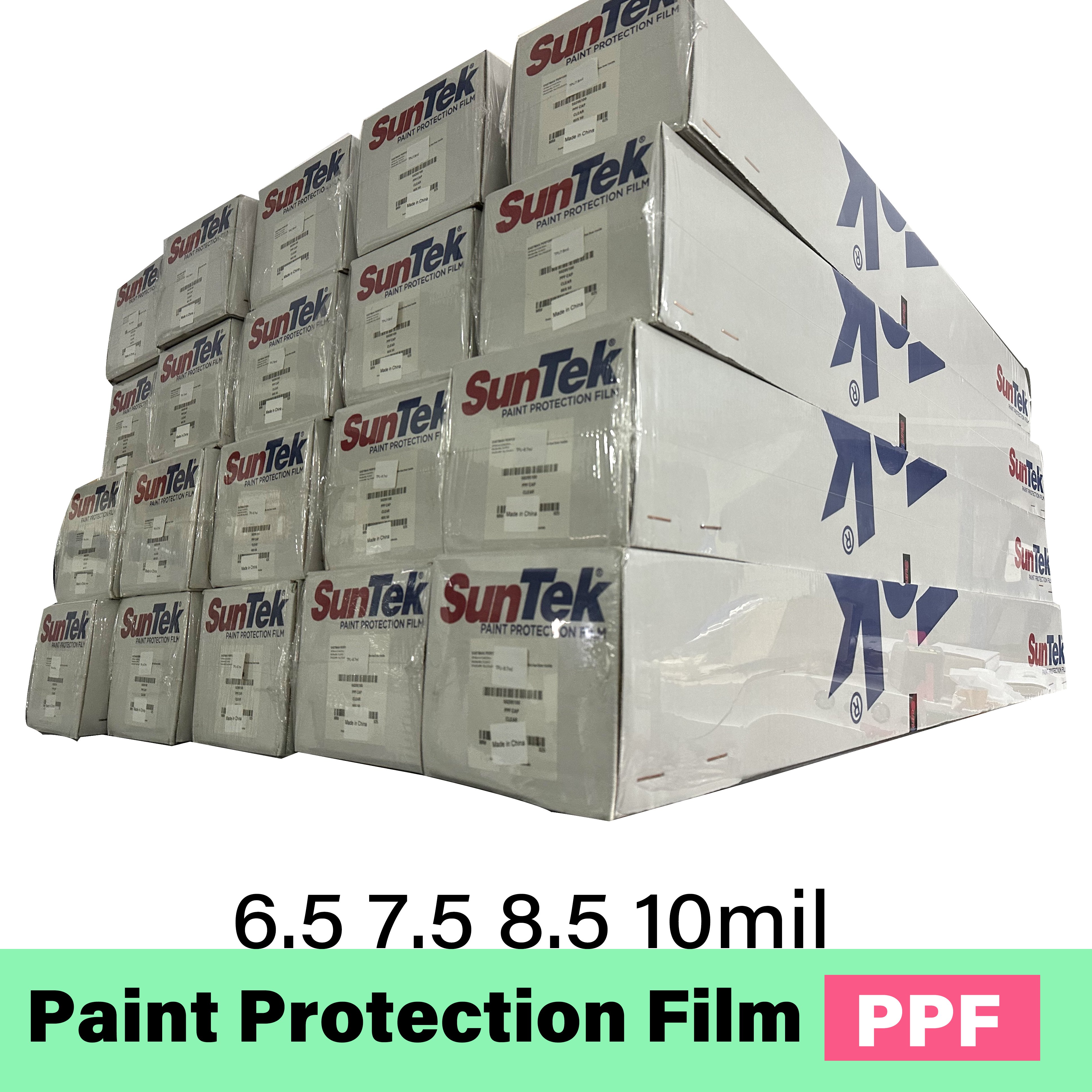 Suntek Brand TPU Material Transparent Anti-yellowing Car Paint Protection Film UV Proof PPF for car Body Scratch Resistance.
