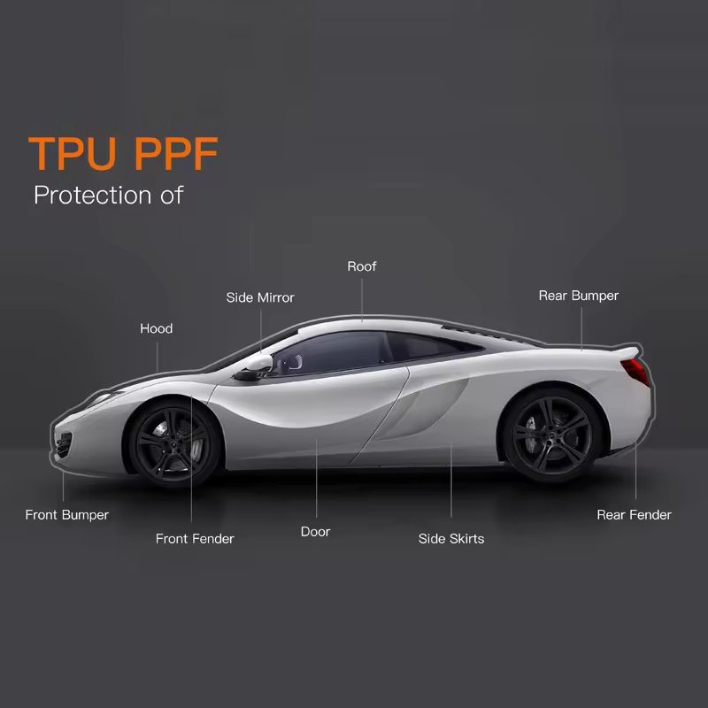 Wholesaler 1.52*15M Base Material Of TPU Easy Cleaning Car Film Anti-scratch Self-healing Film
