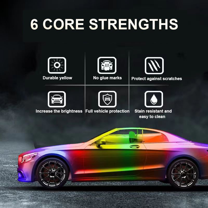 Ultra Glossy Vinyl Wrap PET Crystal Apple Green Car Vinyl Wrap Bubble Free PVC Car Wrap