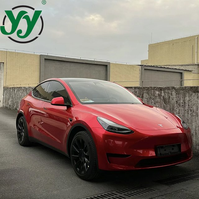 Factory Wholesale PET HD Glossy Soul Red Car Wrap Vinyl One Full Roll Size 1.52X18M/5X60FT