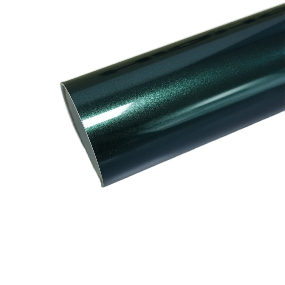 High Quality 6.5mil PVC Car Wrap Film Metallic royal green Self-Healing Glossy Anti-Scratches Full Tint Color Changing Car Film