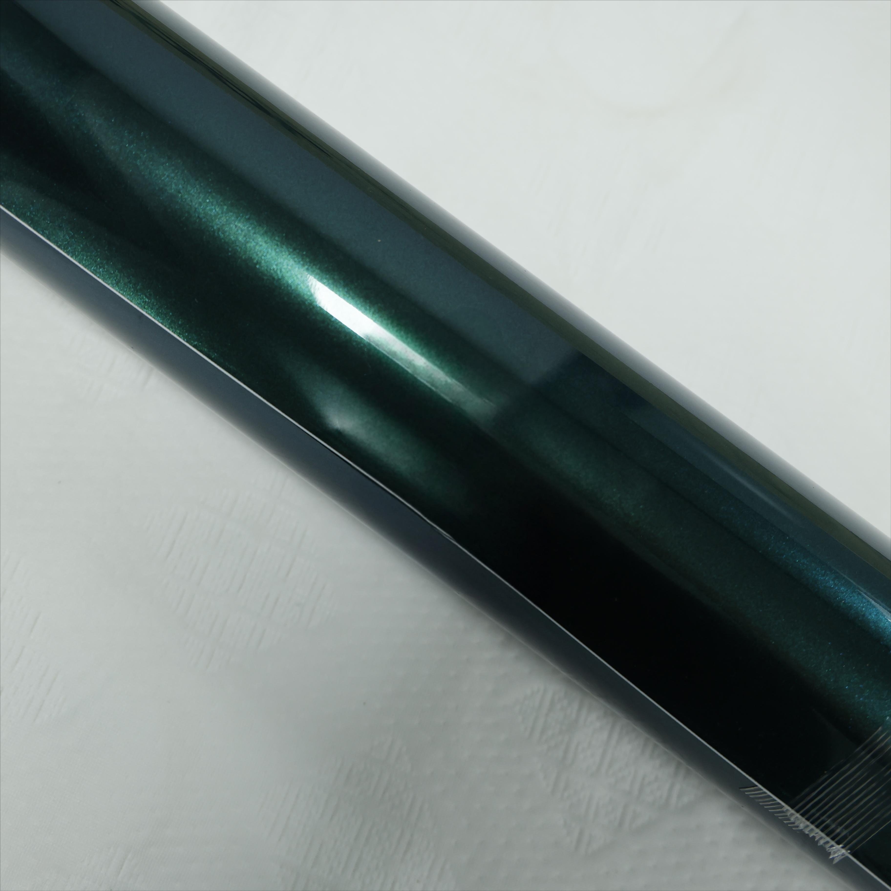 High Quality 6.5mil PVC Car Wrap Film Metallic royal green Self-Healing Glossy Anti-Scratches Full Tint Color Changing Car Film