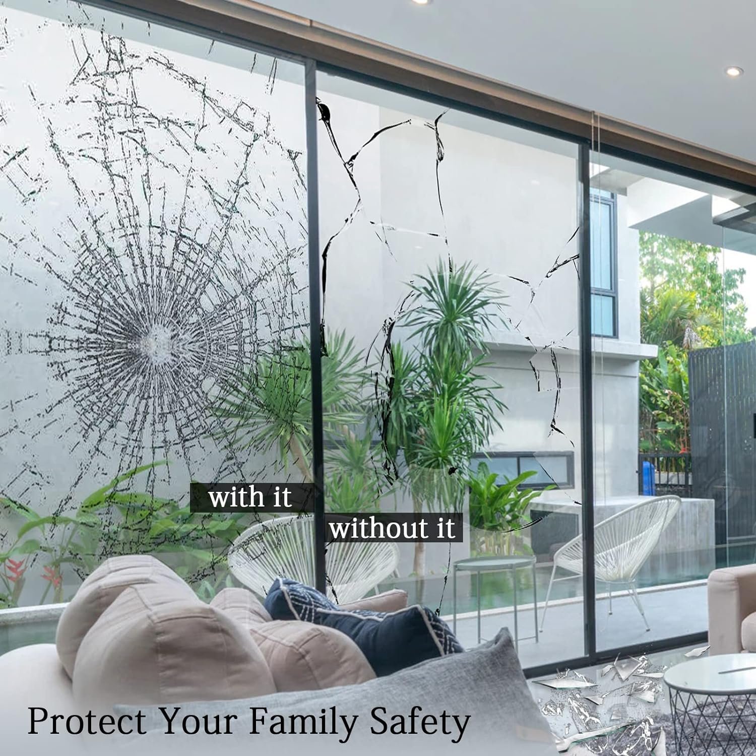 4 Mil Anti-Explosion & Shatter-Proof Anti-Scratch Safety Car Films 1.52*30m Security Window Glass Tint PET Material