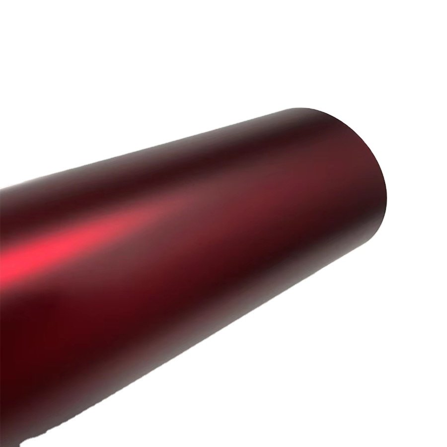 Supper Satin chrome Matte wrap film PET liner Romance red Car sticker Vinyl 1.52*18m/Roll