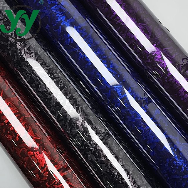 High Glossy Black Gold Green Purple Red Bon Film Car Body Films Stickers on Car Wrap Vinyl Forged Carbon Fiber Wrap