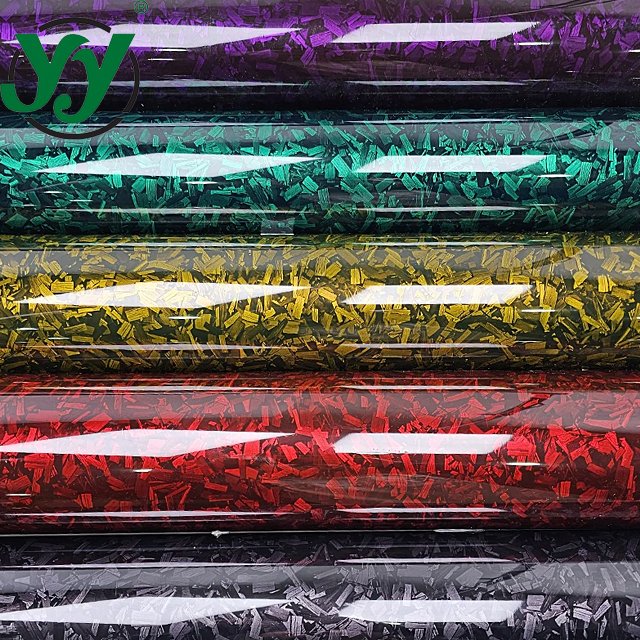 High Glossy Black Gold Green Purple Red Bon Film Car Body Films Stickers on Car Wrap Vinyl Forged Carbon Fiber Wrap