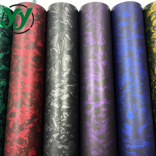 High Glossy Black Gold Green Purple Red Bon Film Car Body Films Stickers on Car Wrap Vinyl Forged Carbon Fiber Wrap
