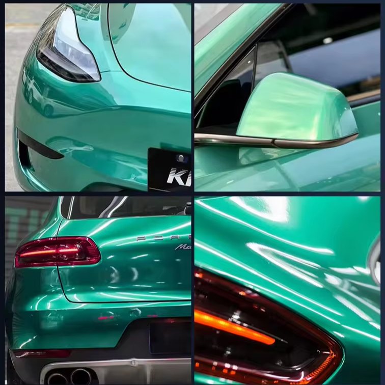 Super Bright Metallic Emerald Green TPU Color-Changing Anti-Scratch Paint Protection Film PPF for Car Wrapping