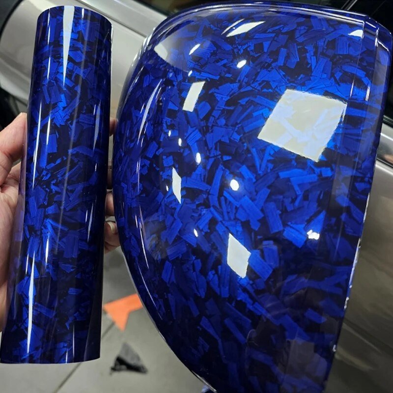 TOP sales glossy new car wrapping film PVC wrap car film Forged Carbon Fiber air bubble free