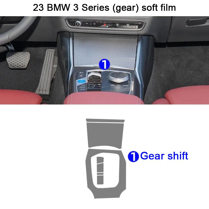 Tpu Transparent Film for BMW 3 Series 320 325 330 2022 2023 Car Interior Sticker Center Console Dashboard Sreen Gear Door Panel