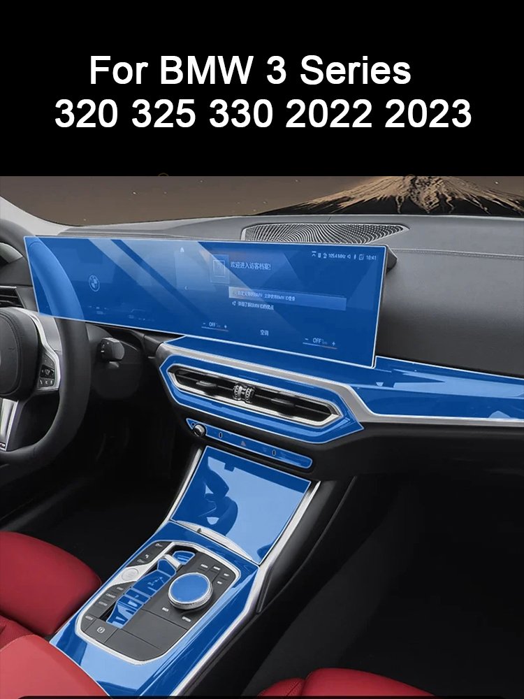 Tpu Transparent Film for BMW 3 Series 320 325 330 2022 2023 Car Interior Sticker Center Console Dashboard Sreen Gear Door Panel