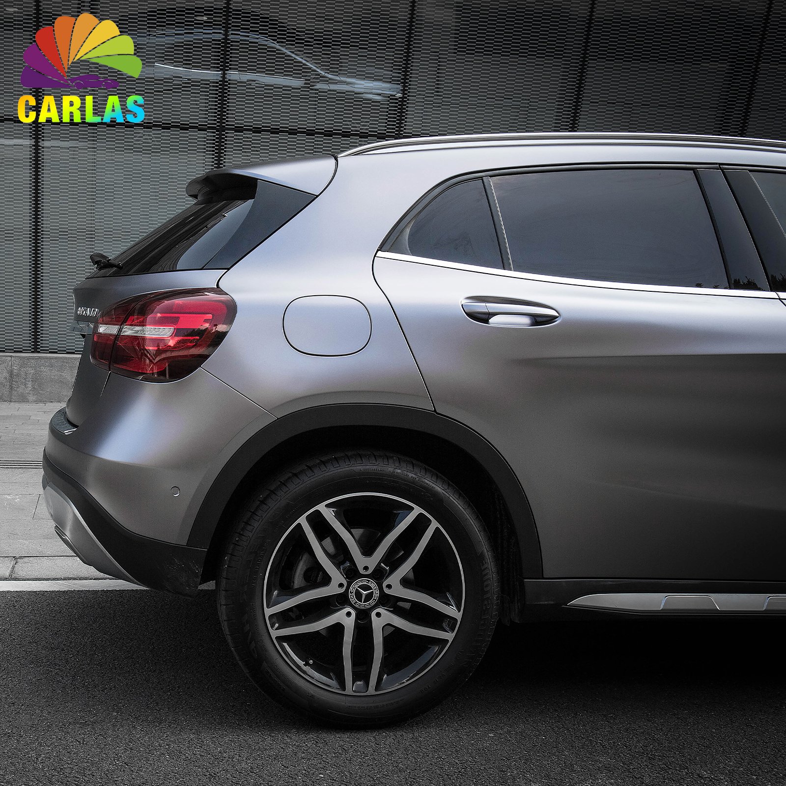 CARLAS 1.52*18m Matte Metallic Car Vinyl Wrap Roll PVC Wrapping Film Satin Matte Film Car Paint Protect