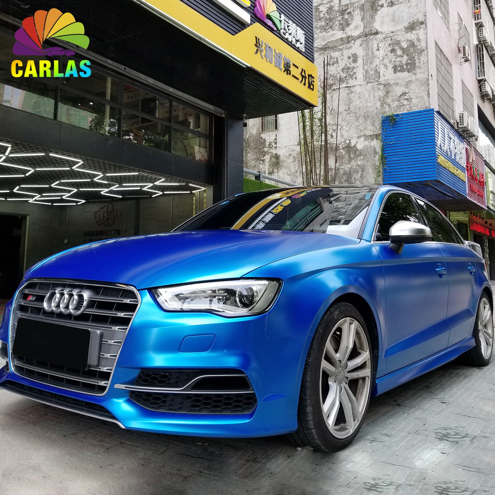 CARLAS 1.52*18m Matte Metallic Car Vinyl Wrap Roll PVC Wrapping Film Satin Matte Film Car Paint Protect