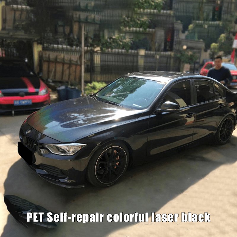 High Quality Seven-Color Laser Black Car Body Color Change Film With 5 Years Warranty Premium Car Sticker