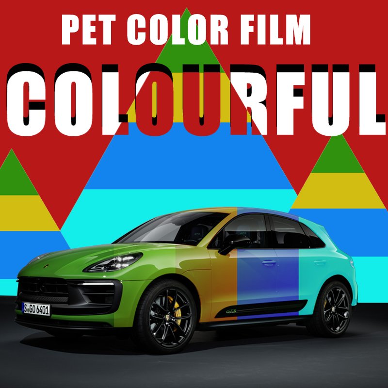 High Quality Seven-Color Laser Black Car Body Color Change Film With 5 Years Warranty Premium Car Sticker