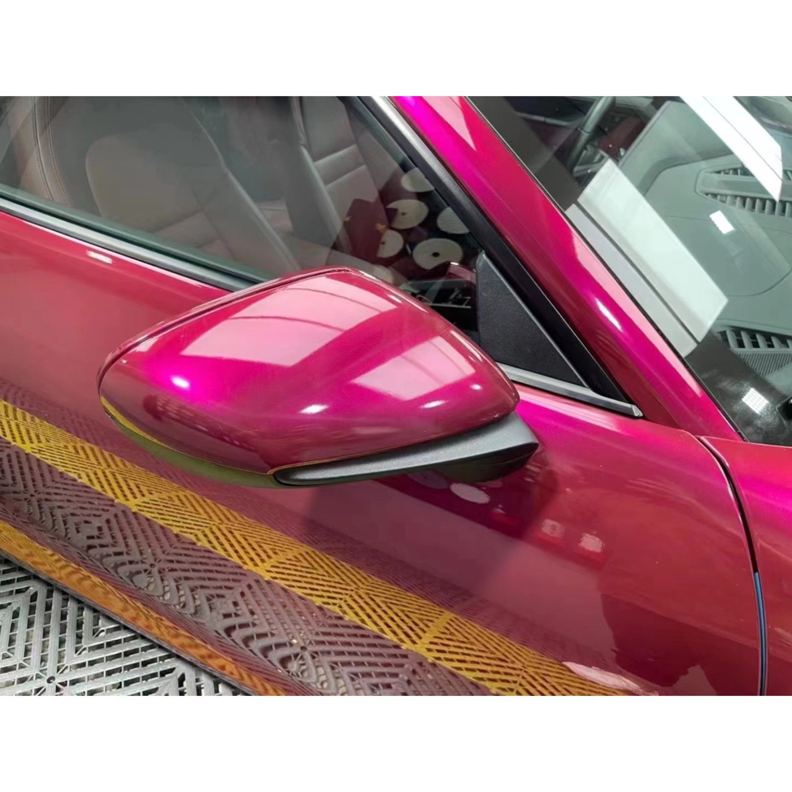 2024 Bright Rose Red Car Film Red High end Automotive Clothing and Film New Series