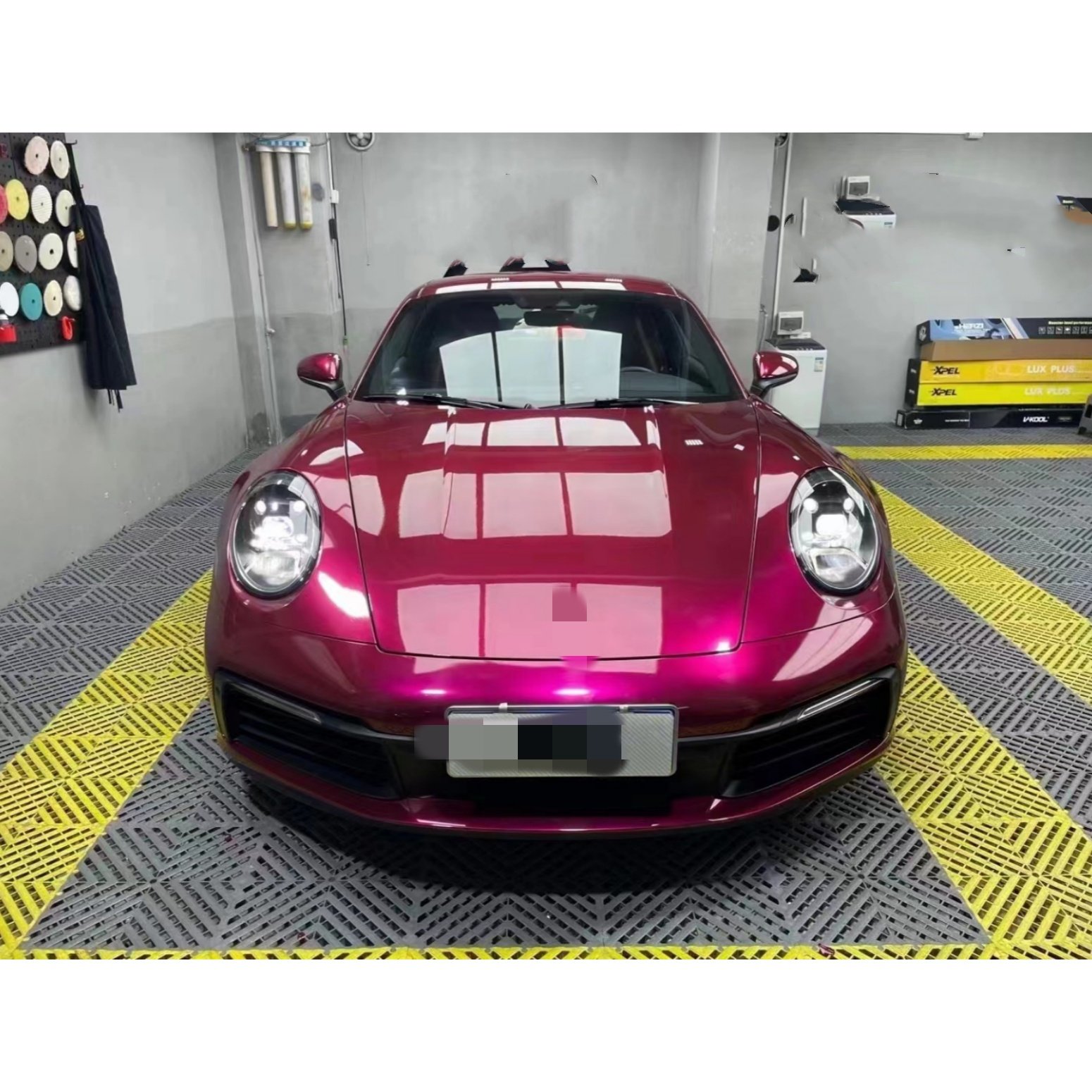 2024 Bright Rose Red Car Film Red High end Automotive Clothing and Film New Series