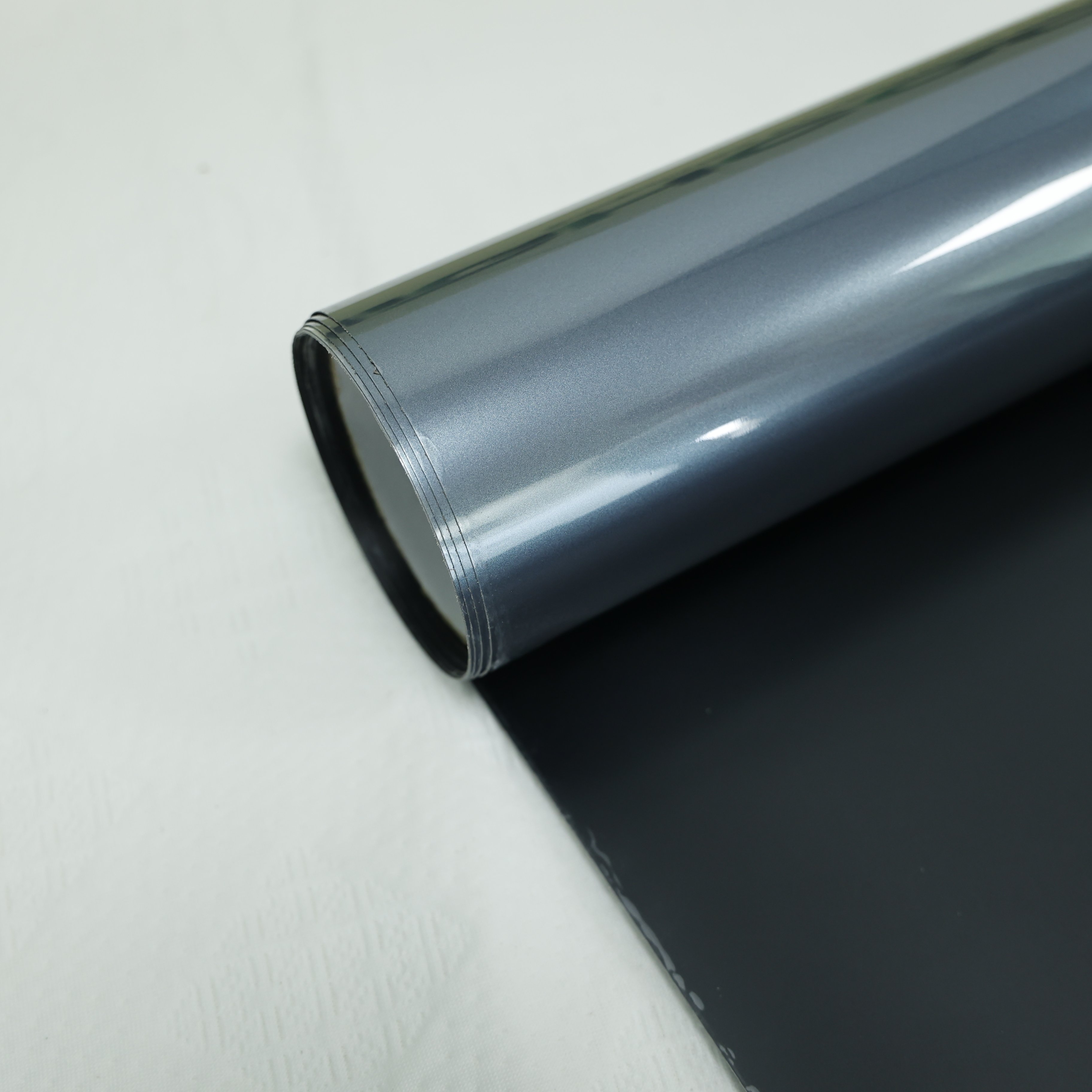 Self-healing High Gloss HIGHCOOL 6.5mil PVC Car Wrap Film Glossy Byron bay blue fiber silver Full Tint Color Changing Car Film