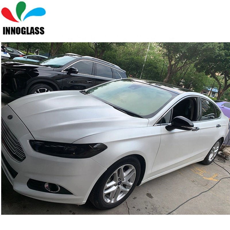 INNOGLASSAutomotive FILM White Colorchange Series1.52x18m ROLL Car Wrapping Film Colorful White Satin Vinyl Film Car Wrap Vinyl