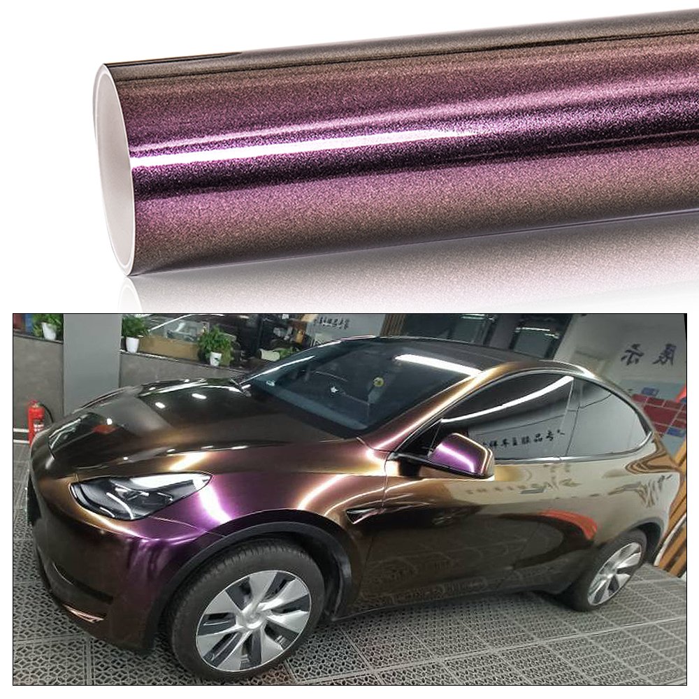 CARLAS 1.52*17m/roll Car Diamond Chameleon Series Vinyl Wrap Film Stickers Vehicle Color Changing Film Wrapping Film