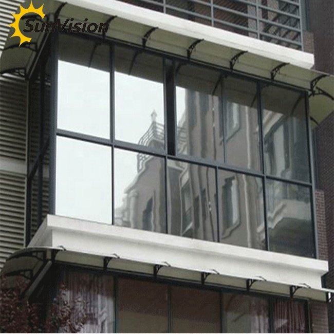 SUNVISION manufacturer anti-glare self-adhesive IR rejection VLT 1%-50% black silver mirror solar window tint car color film