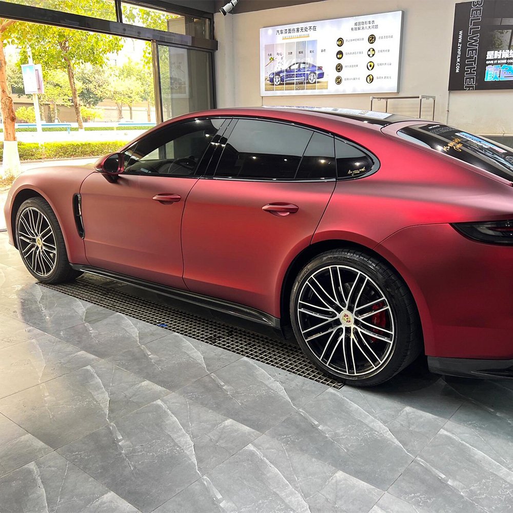 18m PET Super Removable Ghost Chrome Matte Metallic Romanee Red Waterproof PVC Car Vinyl Wrapping PPF Films